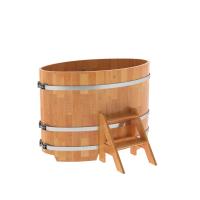 Купель овальная из сращенных ламелей лиственницы 0,80х1,42 Купель овальная из сращенных ламелей лиственницы 0,80х1,42