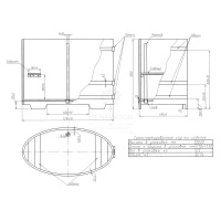Купель овальная из сращенных ламелей лиственницы 0,69х1,31 Купель овальная из сращенных ламелей лиственницы 0,69х1,31